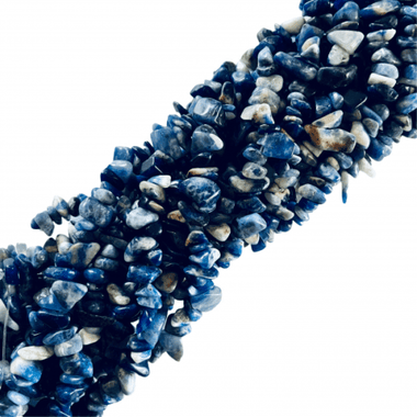 Authentic Sodalite Chips Crystal Gemstone Beads Strand 88cm - Beadsy Beads