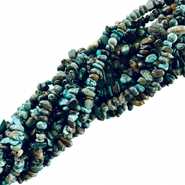 Authentic Turquoise Chips Crystal Gemstone Beads Strand 84cm - Beadsy Beads