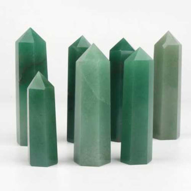 Genuine Green Aventurine Gemstone Crystal Small Tower / Points 7cm