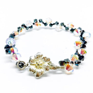 Swarovski Weave Bracelet Jet Black/ Crystal