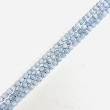Blue Lace Agate Crystal Gemstone Beads round choose size | 15.5'' Strand - Beadsy Beads