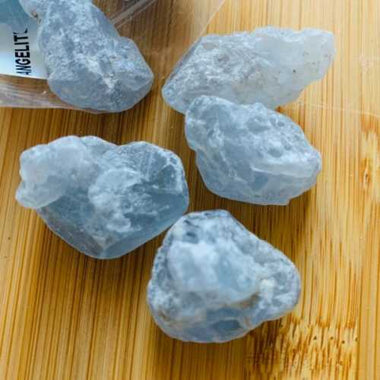 Genuine Angelite / Celestite Gemstone Crystal Rough 2-3cm - 2pcs