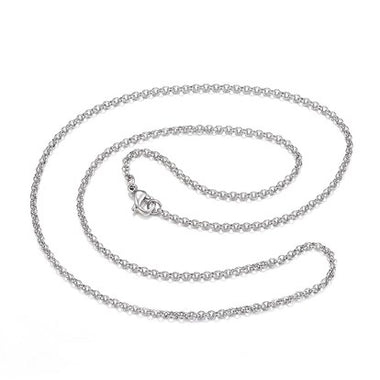 304 Stainless Steel Necklaces, Rolo Chain Necklaces 60cm