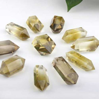 Genuine Citrine Gemstone Crystal Double Points / Generators 4-6 cm