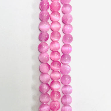 Coloured Selenite Crystal Gemstone Beads Round - 8mm | 15.5in Strand (choose colour) - Beadsy Beads