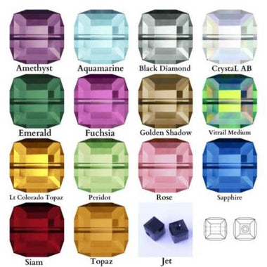 Swarovski Crystal Beads Cube 5601 8mm Choose colours