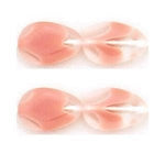 Czech Glass Beads Drop Window Beads 18 x 12mm : Crystal/Rosaline 6pcs - Beadsy Beads