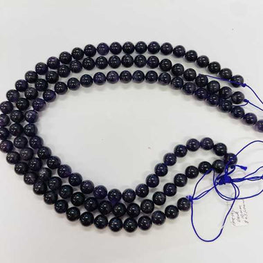Dark Amethyst Round Bead Strand 10mm - Beadsy Beads