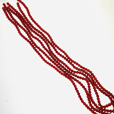 Dark Carnelian Crystal Round Beads 6mm - 15.5" Strand - Beadsy Beads
