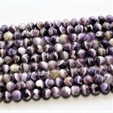 Authentic Highest Quality Dogtooth Amethyst Gemstones Beads Round 8mm -15 pcs