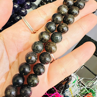 Excellent Quality! Australian Black Opal Loose Gemstone Beads Choose Size - 15.5in Strand - Beadsy Beads