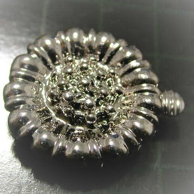 Fancy Clasp - White Gold Plated Sunflower - Beadsy Beads
