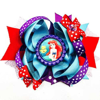 Fancy hair Boutique bows The Little Mermaid Ariel - Beadsy Beads