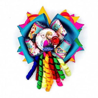 Fancy hair Bow Korker style Frozen - Beadsy Beads