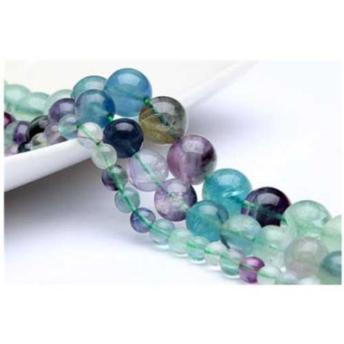 Rainbow Fluorite Loose Gemstone Beads 8mm 20pcs