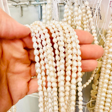 Freshwater Pearl Beads 4 - 5 mm - 15.5"inches Strand - Beadsy Beads