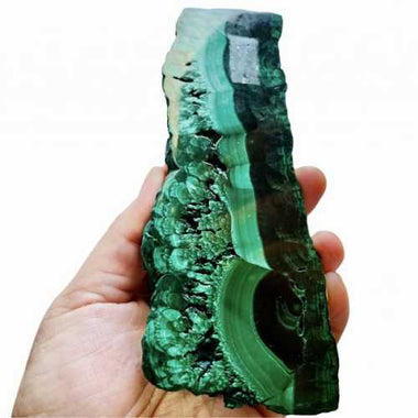 RARE Authentic High Quality Malachite Slice/ Slab 375 grams