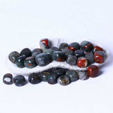 Genuine Bloodstone Cube Gemstone Crystal Tumble 2 - 3cm - Beadsy Beads