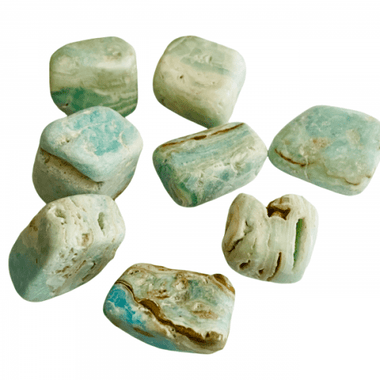 Genuine Carribean Calcite Gemstone Crystal Tumble 3 - 4cm - Beadsy Beads