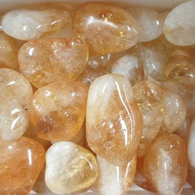 Genuine Citrine Gemstone Crystal Tumble 3 - 4cm - 2 pcs - Beadsy Beads