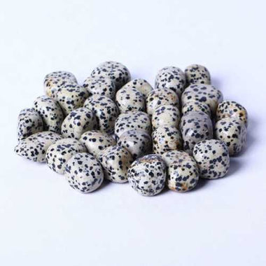 Genuine Dalmation Jasper Cube Gemstone Crystal Tumble 2 - 3cm - 2pcs - Beadsy Beads