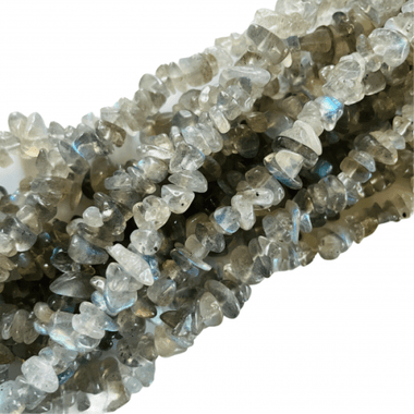 GENUINE Labradorite Chips Crystal Gemstone Bead Strand 85cm - Beadsy Beads