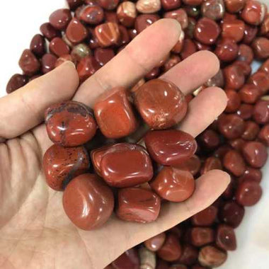 Genuine Red Jasper Gemstone Crystal Tumble 3 - 4cm - 2 pcs - Beadsy Beads