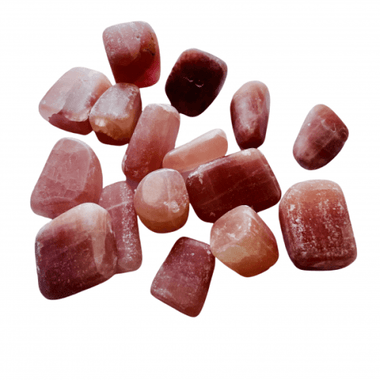 Genuine Rose Calcite Gemstone Crystal Tumble 3 - 4cm - Beadsy Beads