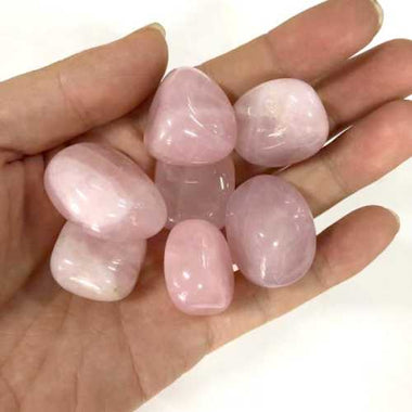Genuine Rose Quartz Gemstone Crystal Tumble 3 - 4cm - 2 pcs - Beadsy Beads