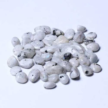 Genuine White Moonstone Gemstone Crystal Tumble 2 - 3cm - 2pcs - Beadsy Beads