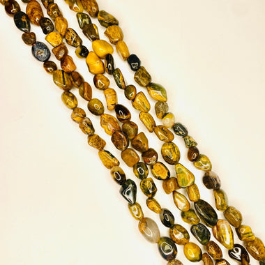 Gold Pietersite Tumbled Nugget Gemstones Beads 4 - 6mm - 15.5" Strand - Beadsy Beads