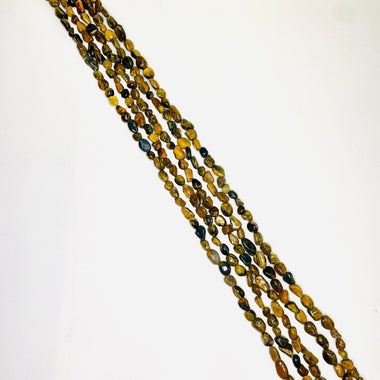 Gold Pietersite Tumbled Nugget Gemstones Beads 4 - 6mm - 15.5" Strand - Beadsy Beads