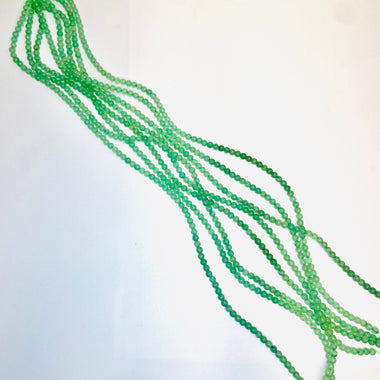 Green Aventurine 4.5mm Crystal Round Bead Strand 15.5 inch - Beadsy Beads