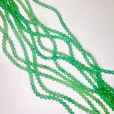 Green Aventurine 6mm Crystal Round Bead Strand 15.5 inch - Beadsy Beads