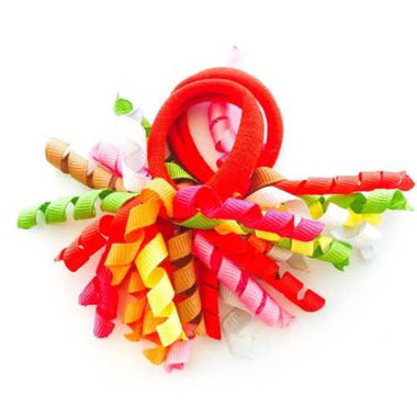 Hair Ties Short Korker multicolour Carnival (pair) - Beadsy Beads