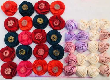 Handmade artificial Flowers Mix Colours 5 - 7cm 10pcs - Beadsy Beads