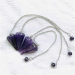 Handmade Carving Amethyst Pendulum 4cm - Beadsy Beads