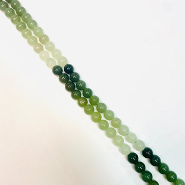 Hetian Jade Crystal Gemstone Beads Round - 15.5in Strand Select a Size - Beadsy Beads