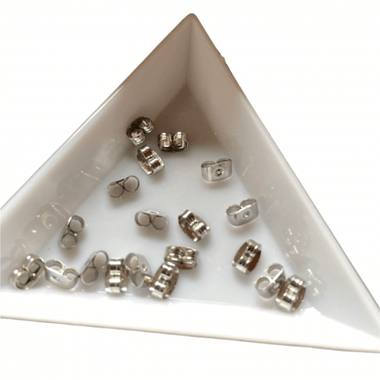 Hypoallergenic Stainless Steel Stud Earrings backing 20pcs - Beadsy Beads