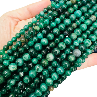 GENUINE Green Lepidolite Round Gemstone Beads - Choose Your Size - 15 Inches Strand