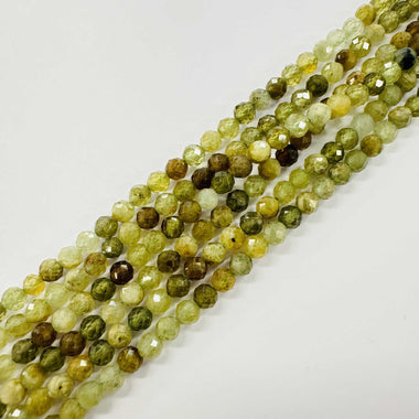 Authentic Green Garnet -Tsarvorite Faceted Round Gemstones Beads 4mm -15.5" Strand