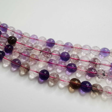 RARE! Super 7 (Melody Stone) Crystal Gemstone Round Beads 6mm- 15inches