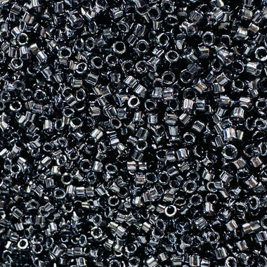 Japanese Miyuki Delica Seed Beads 11/0 DB010 Black - 5 grams - Beadsy Beads