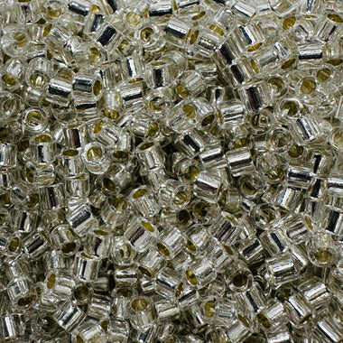 Japanese Miyuki Delica Seed Beads 8/0 DB0035 Silver Galvanised - 3 grams - Beadsy Beads