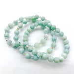 LARIMAR Gemstone / Swarovski Crystals Bracelet size 7mm - Beadsy Beads