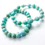 LARIMAR Gemstone / Swarovski Crystals Bracelet size 8mm - Beadsy Beads