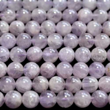 Lavender Quartz Crystal Gemstone Beads Round 8mm (10pcs) - Beadsy Beads