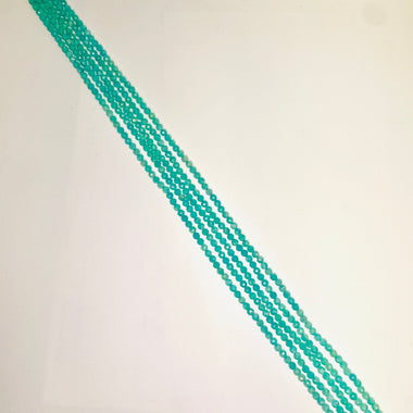 Light Amazonite Crystal Faceted Beads Round 4mm - 15.5in Strand - Beadsy Beads
