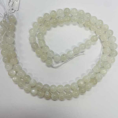 Milky Moonstone Crystal Bead 8mm 15.5 inches - Beadsy Beads
