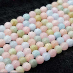 Morganite Crystal Gemstone Beads Round (10pcs) Choose size - Beadsy Beads